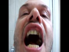 Matured guy loves to taste his own disgusting shit